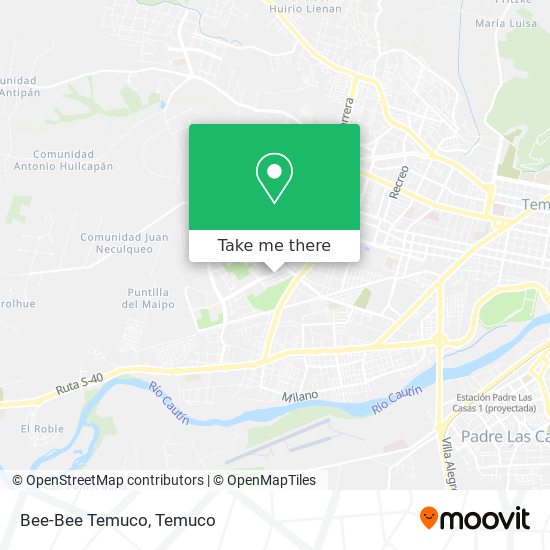 Mapa de Bee-Bee Temuco