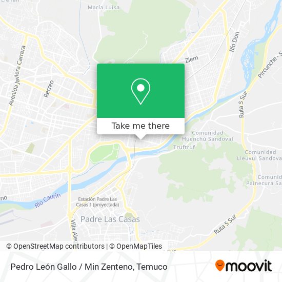 Pedro León Gallo / Min Zenteno map