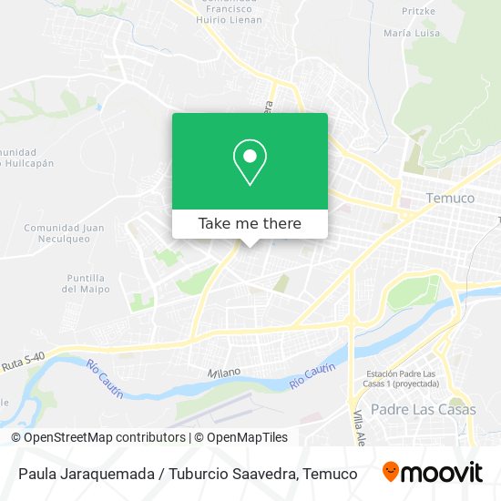 Paula Jaraquemada / Tuburcio Saavedra map
