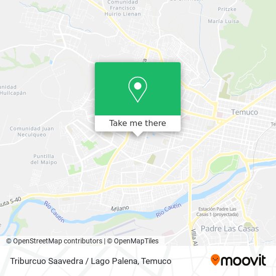 Triburcuo Saavedra / Lago Palena map