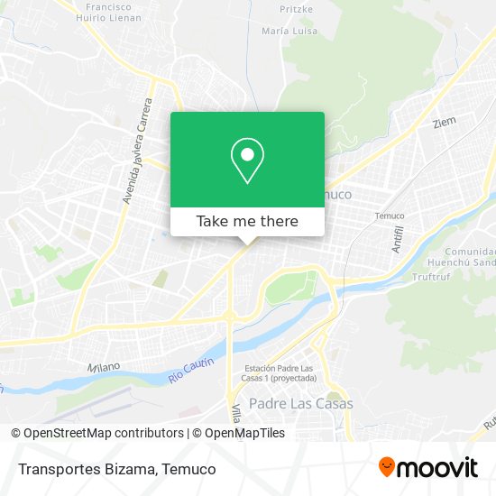 Transportes Bizama map