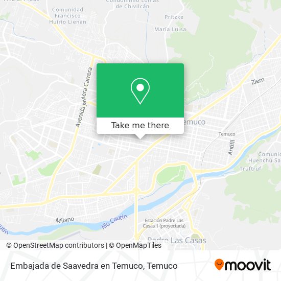 Embajada de Saavedra en Temuco map