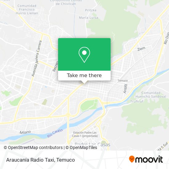 Araucanía Radio Taxi map