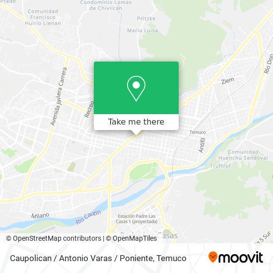 Caupolican / Antonio Varas / Poniente map
