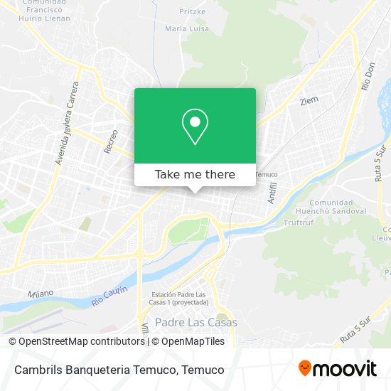Cambrils Banqueteria Temuco map