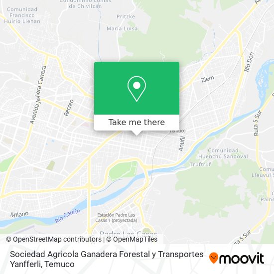 Mapa de Sociedad Agricola Ganadera Forestal y Transportes Yanfferli
