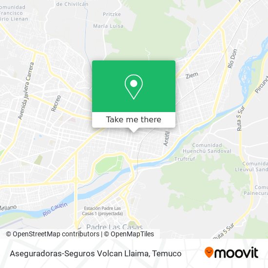 Aseguradoras-Seguros Volcan Llaima map