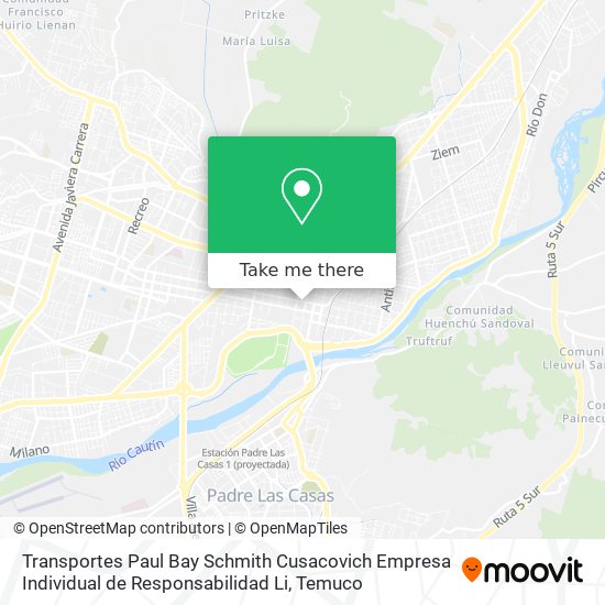 Transportes Paul Bay Schmith Cusacovich Empresa Individual de Responsabilidad Li map