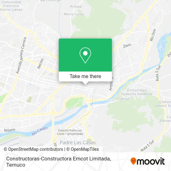 Constructoras-Constructora Emcot Limitada map