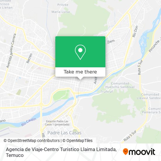 Agencia de Viaje-Centro Turistico Llaima Limitada map