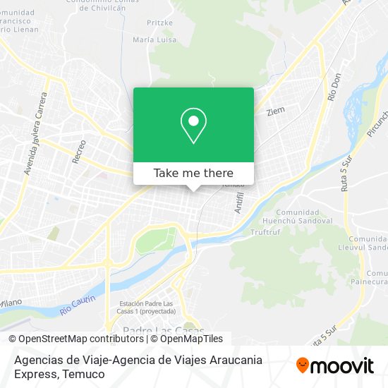 Mapa de Agencias de Viaje-Agencia de Viajes Araucania Express