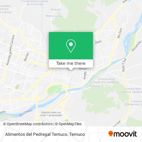 Mapa de Alimentos del Pedregal Temuco