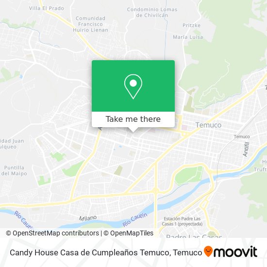 Candy House Casa de Cumpleaños Temuco map