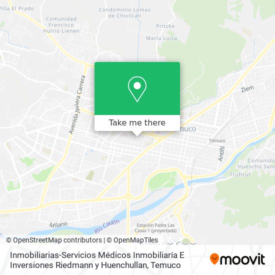 Mapa de Inmobiliarias-Servicios Médicos Inmobiliaría E Inversiones Riedmann y Huenchullan