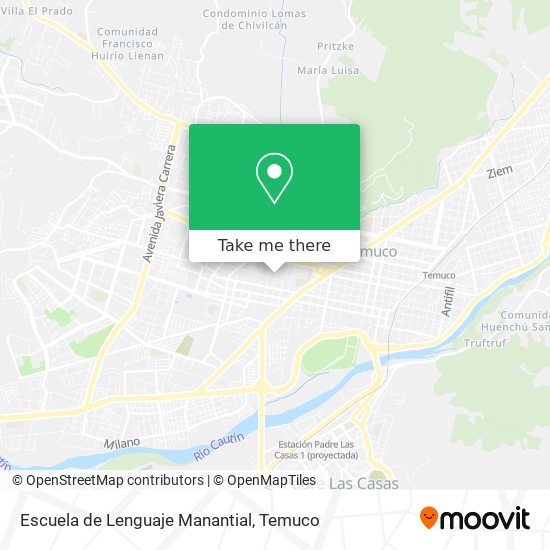 Escuela de Lenguaje Manantial map