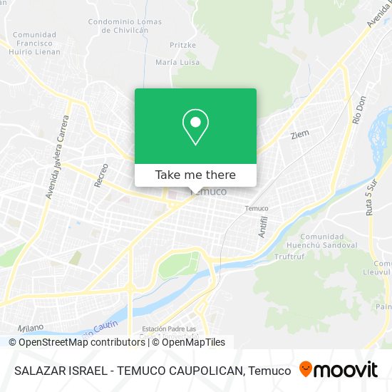 SALAZAR ISRAEL - TEMUCO CAUPOLICAN map