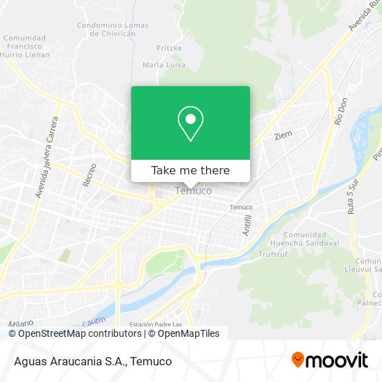 Mapa de Aguas Araucania S.A.