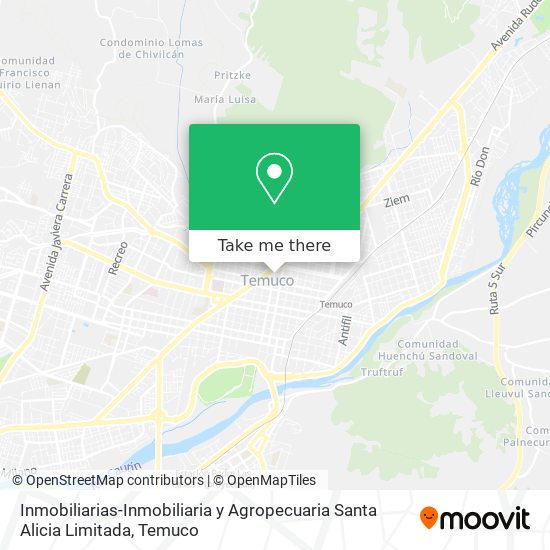 Mapa de Inmobiliarias-Inmobiliaria y Agropecuaria Santa Alicia Limitada