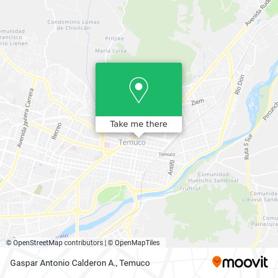 Mapa de Gaspar Antonio Calderon A.