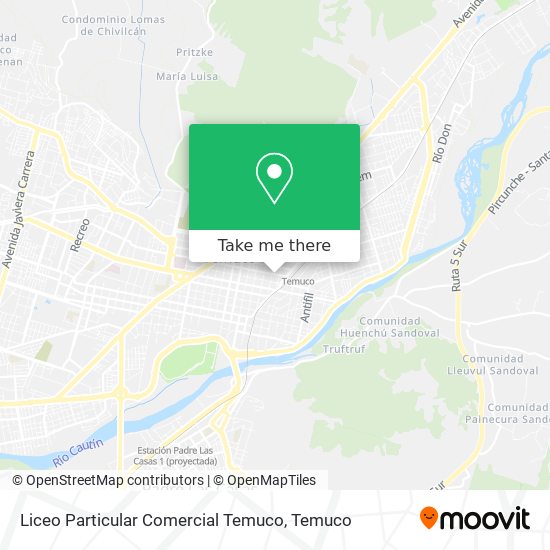 Liceo Particular Comercial Temuco map