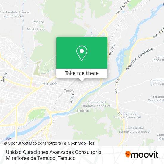 Unidad Curaciones Avanzadas Consultorio Miraflores de Temuco map
