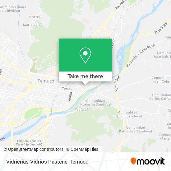 Vidrierias-Vidrios Pastene map