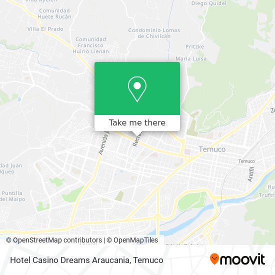 Hotel Casino Dreams Araucania map