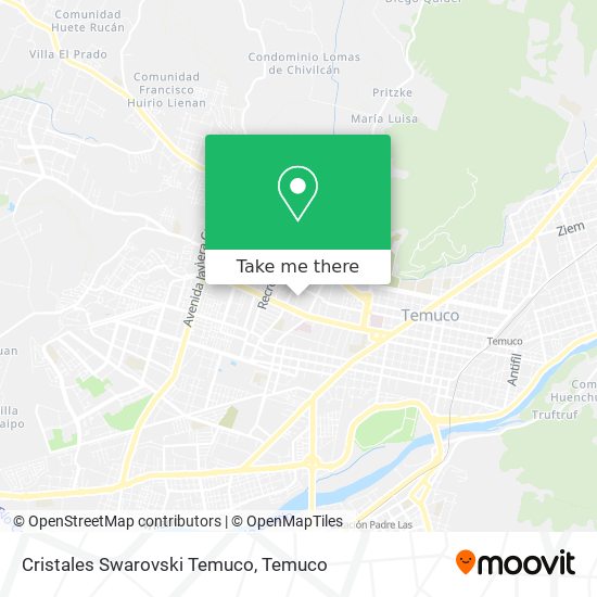 Cristales Swarovski Temuco map