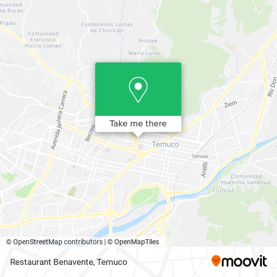 Restaurant Benavente map