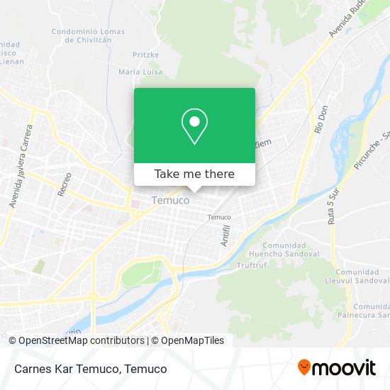 Mapa de Carnes Kar Temuco