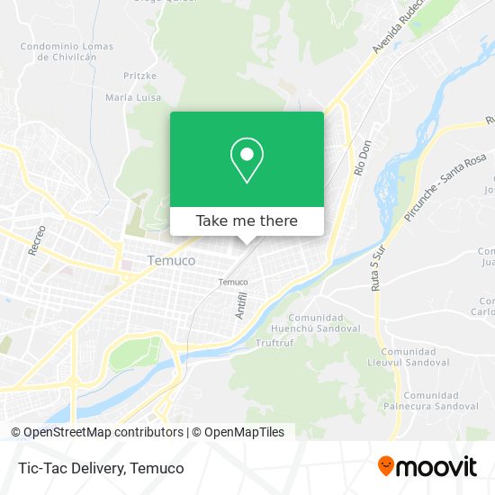 Mapa de Tic-Tac Delivery