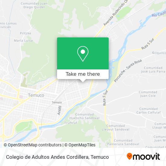 Mapa de Colegio de Adultos Andes Cordillera