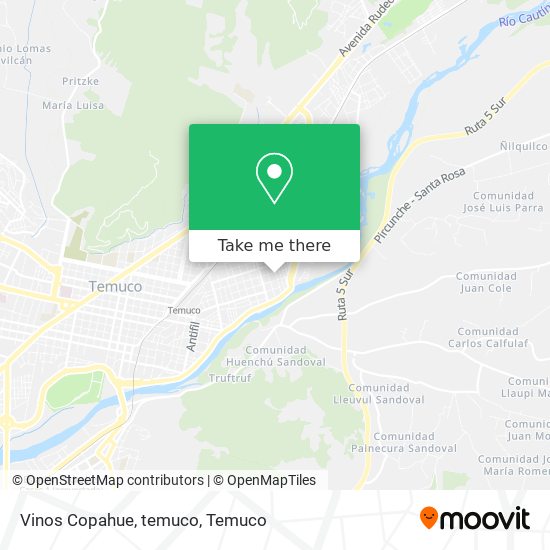 Mapa de Vinos Copahue, temuco