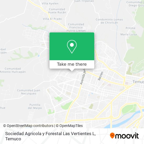 Sociedad Agricola y Forestal Las Vertientes L map
