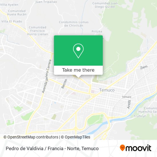 Mapa de Pedro de Valdivia / Francia - Norte