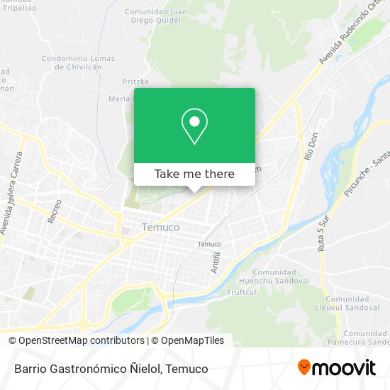 Barrio Gastronómico Ñielol map