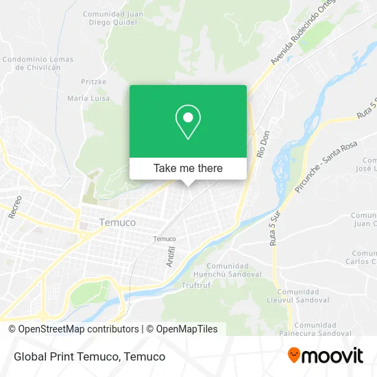 Global Print Temuco map