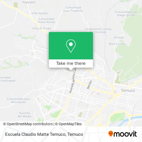 Escuela Claudio Matte Temuco map