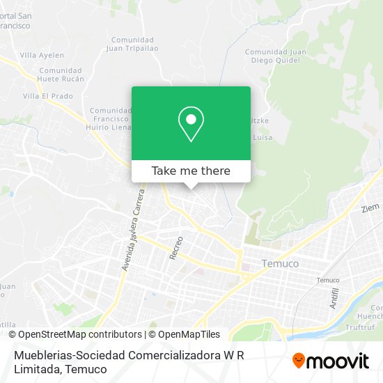 Mapa de Mueblerias-Sociedad Comercializadora W R Limitada