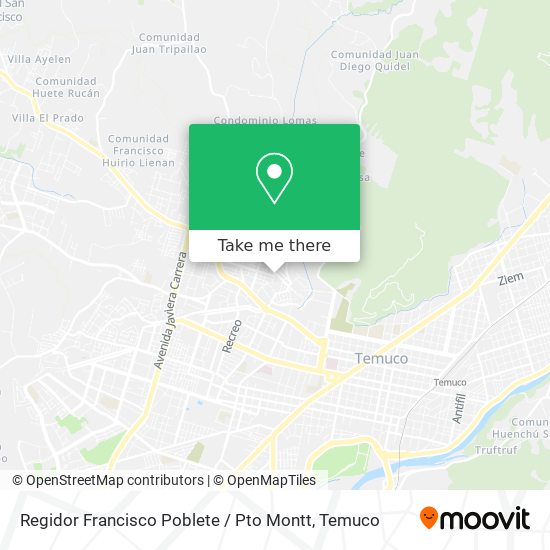 Mapa de Regidor Francisco Poblete / Pto Montt