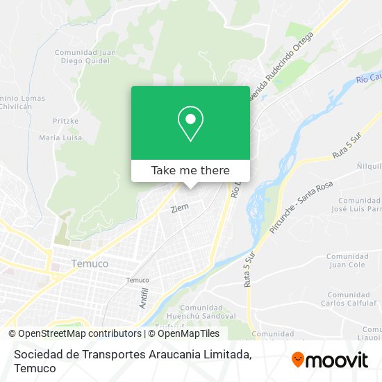 Sociedad de Transportes Araucania Limitada map