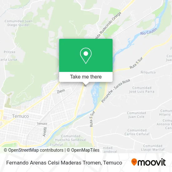 Fernando Arenas Celsi Maderas Tromen map