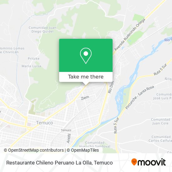Mapa de Restaurante Chileno Peruano La Olla