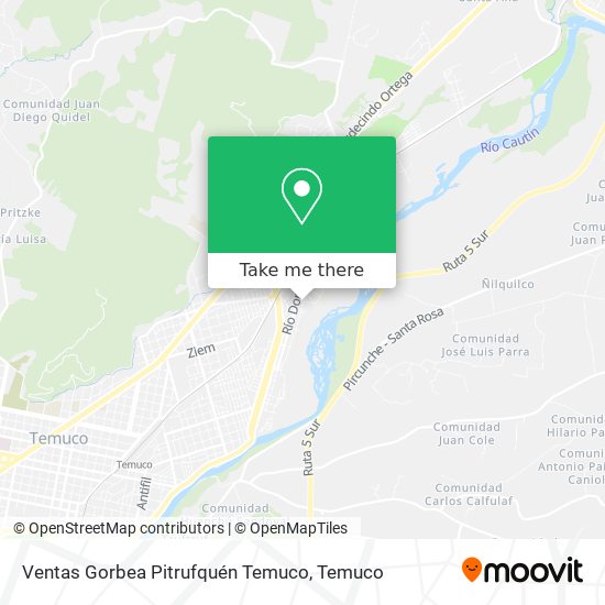 Ventas Gorbea Pitrufquén Temuco map