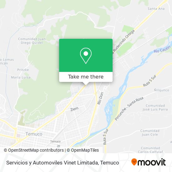 Servicios y Automoviles Vinet Limitada map