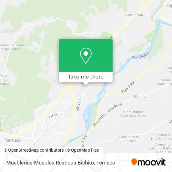 Mueblerias-Muebles Rusticos Bichito map