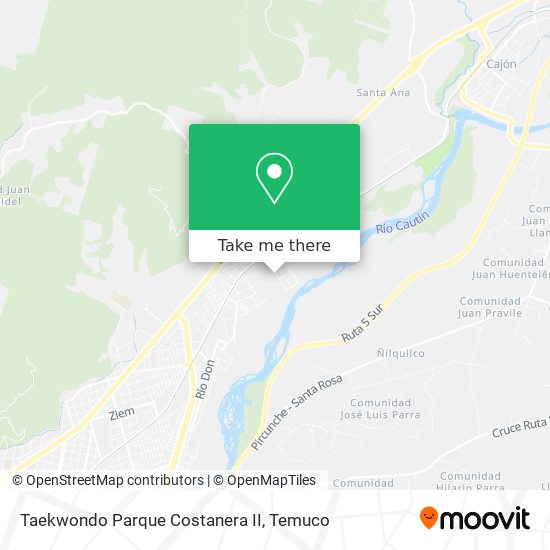 Mapa de Taekwondo Parque Costanera II