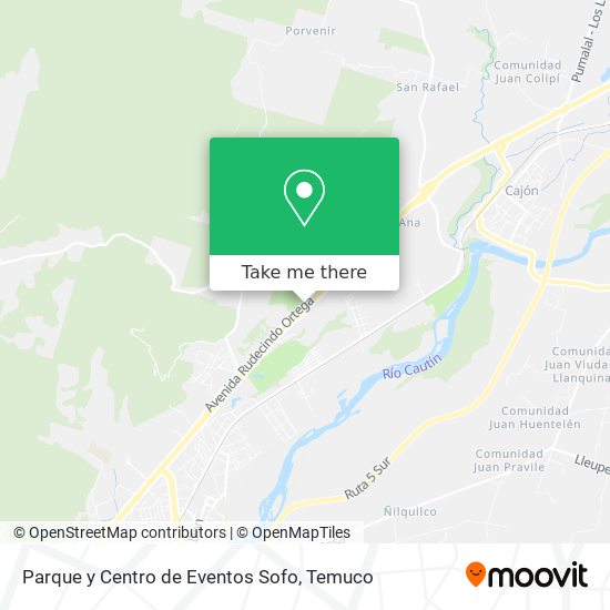 Mapa de Parque y Centro de Eventos Sofo