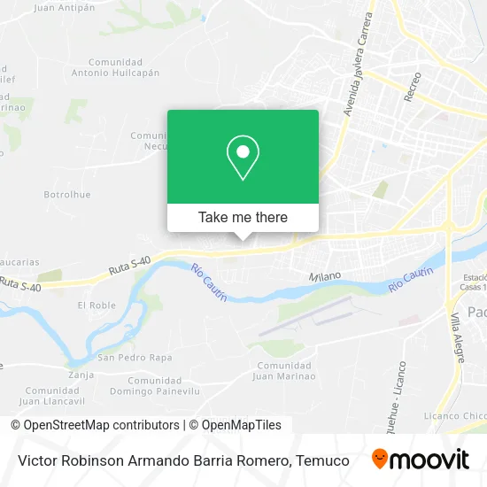 Victor Robinson Armando Barria Romero map