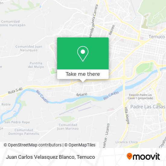 Juan Carlos Velasquez Blanco map